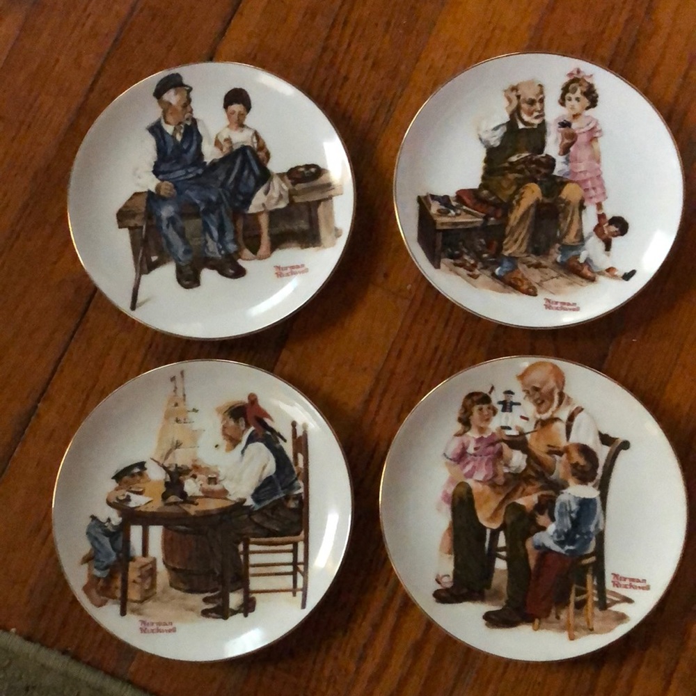 Norman Rockwell set of 4